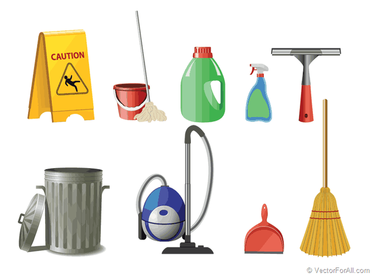 Cleaning tools name in english with pictures
